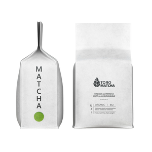 a one kilogram bag of organic green tea matcha from toromatcha