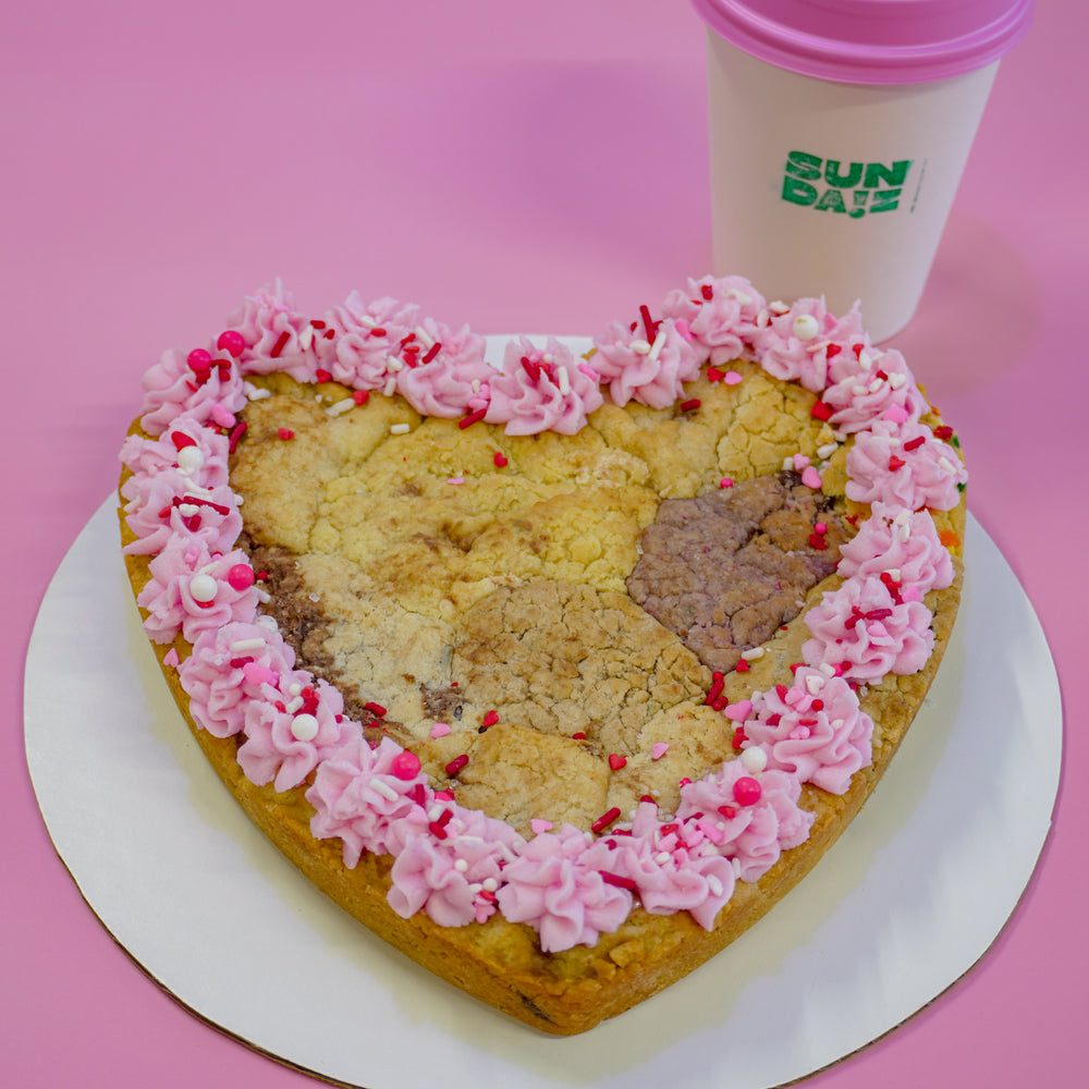 Gâteau aux biscuits en forme de coeur