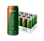 A 12 pack of ToroMatcha Peach energy drink on a transparent background